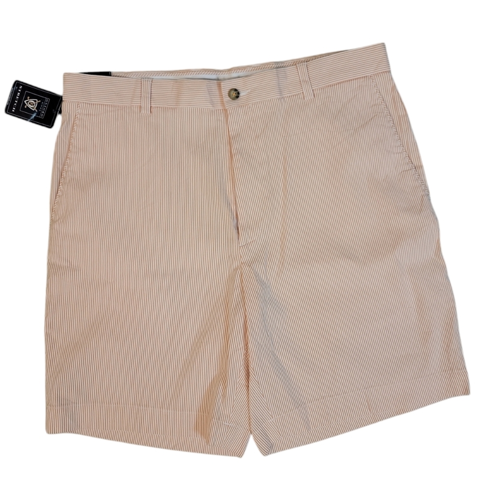 Oxford‎ Golf NWT Stretch Orange And White Mens Chino Shorts Athletic Size 34